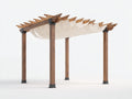 Pergola da giardino - Legno - 420 x 300 x 250 cm - Marrone chiaro-Beige - Stile classico