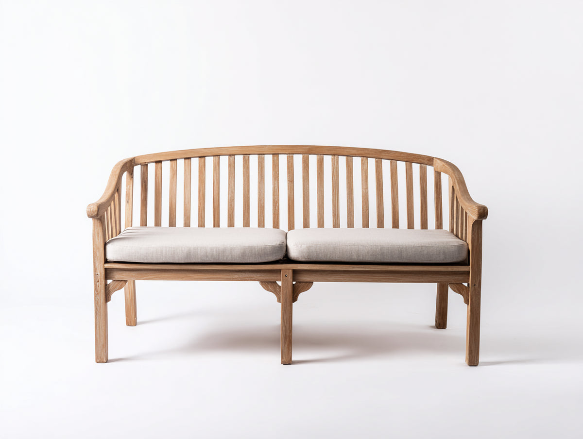 Panche da giardino - Legno - 150 x 65 x 90 cm - Marrone chiaro-Beige - Stile classico