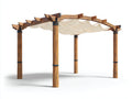 Pergola da giardino - Legno - 380 x 300 x 250 cm - Marrone chiaro-Beige - Stile classico