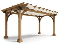 Pergola da giardino - Legno - 420 x 300 x 250 cm - Marrone chiaro-Beige - Stile rustico